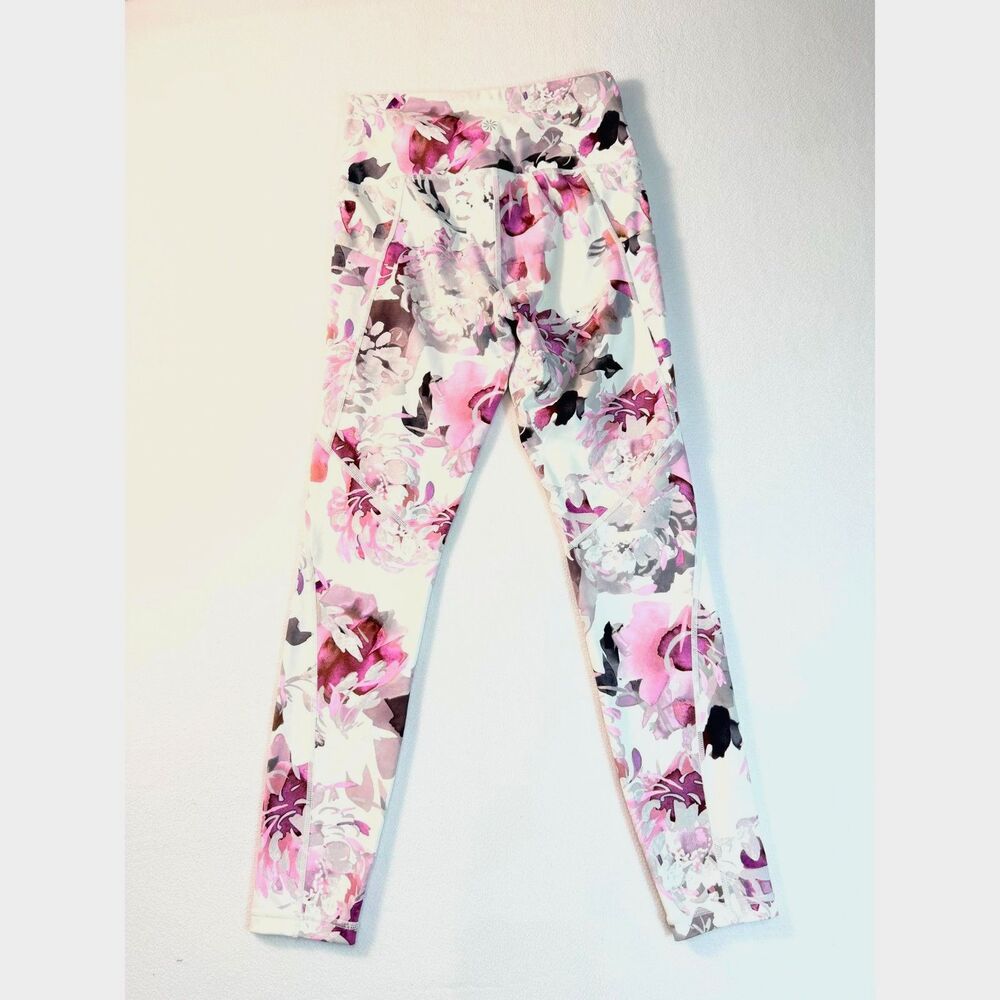 Athleta Women’s XS Floral High Rise Pocket Full Length Workout Leggings - Picture 3 of 16